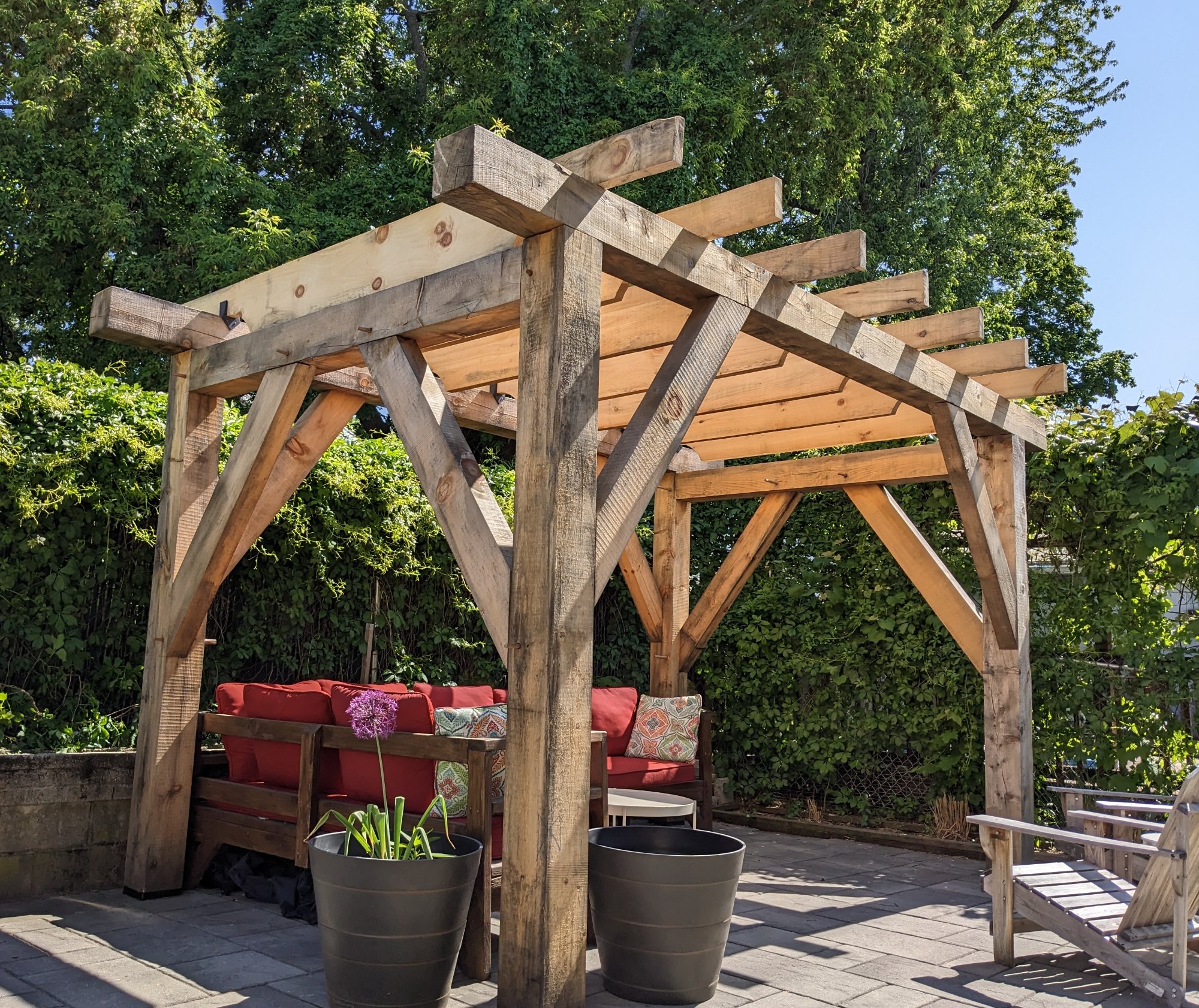Pergola newly built